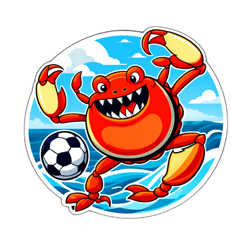 Stiker Kepiting Energetik