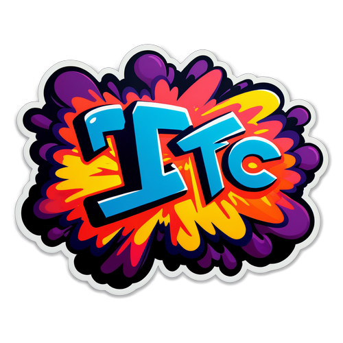 Sticker met TEC-logo in graffiti-stijl