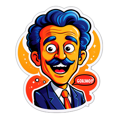 Livlig cartoon-figur med udtryksfuld attitude