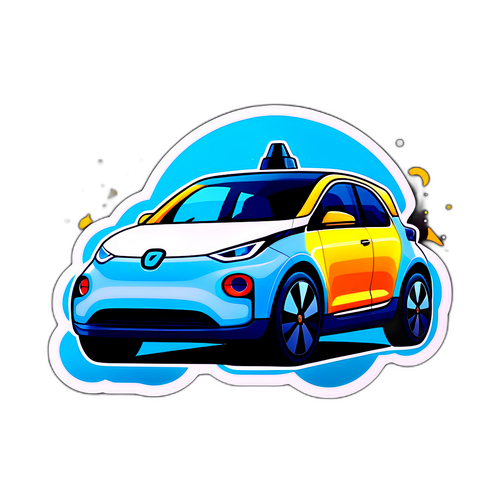 Adesivo de Carro Elétrico Futurista