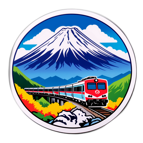 富士山とJR東海の列車デザインステッカー