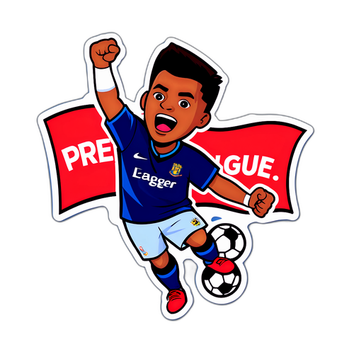 Người hâm mộ cổ vũ với biểu ngữ 'Premier League'