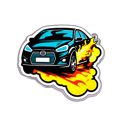 Minimales Aufkleberdesign für Verkehrsunfall