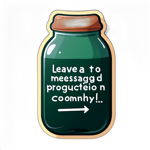 环保留言瓶贴纸