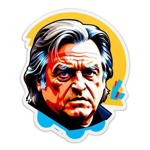 Shocking Sticker: Steve Bannon's Image Sparks Unbelievable Controversy!