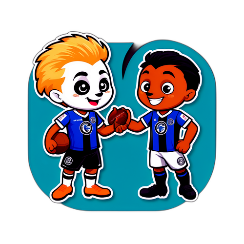Sticker Mascot Persahabatan Eintracht Frankfurt dan Atalanta