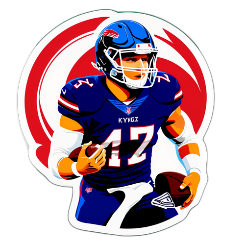 Create a Sticker of Kyle Juszczyk with Motion Lines and Football Graphics
