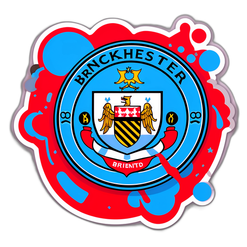 Abstraktní samolepka Manchester City vs Brentford