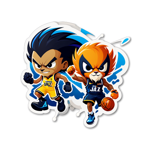 Masayang Sticker ng Thunder vs Jazz