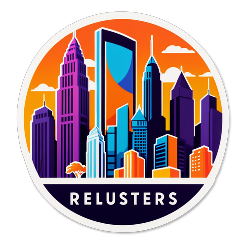 Sticker cu logo-ul Reuters, stilizat elegant