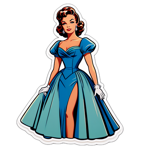 Glamouröse Dame im Vintage-Stil