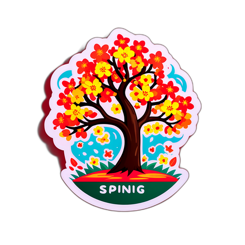 Cây hoa anh đào nở vào Tết