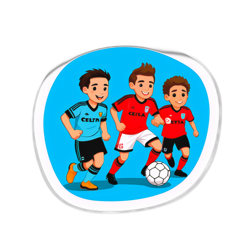 Смішне зображення футболістів Санта Андреу та Сельти на футзалі