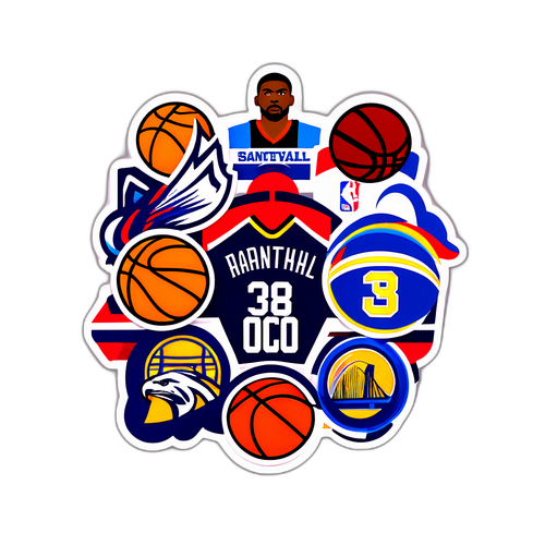 Sticker na Nagdiriwang sa Kultura ng Basketball Fandom