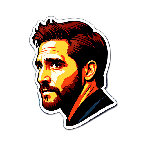 Minimalist klistermärke av Jake Gyllenhaals ikoniska roller