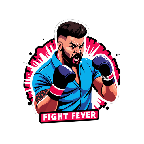 Feel the Rush! Mike Perry's 'Fight Night Fever' Unleashed in Epic Action Sticker!