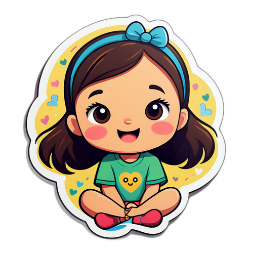 可爱卡通角色贴纸