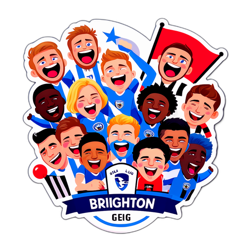 Stiker Emosi Peminat Brighton vs Bournemouth