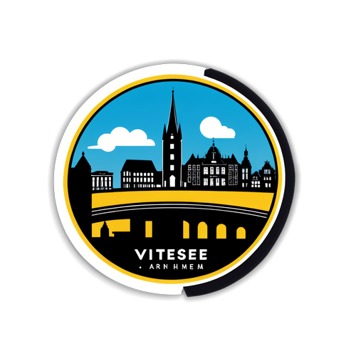 Vitesse en Arnhem Skyline Sticker