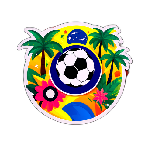 Desain Stiker Piala Brasil yang Menarik dan Dinamis