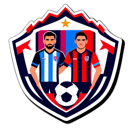 Kibandiko kinachoonyesha muundo wa timu za Eibar na Mirandes