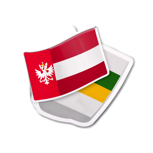 Aufkleber mit den Flaggen von Polen und Malta