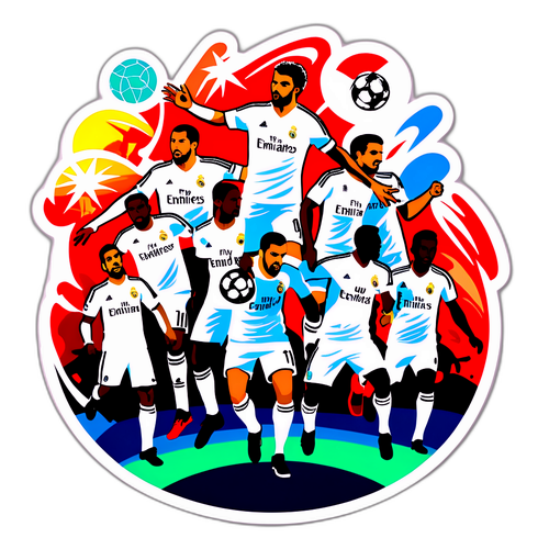 Sticker Aksi Pertandingan Real Madrid vs Sevilla