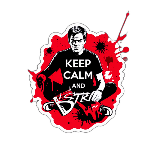 डिज़ाइन स्टिकर: 'कीप कैल्म एंड स्टे डार्क'