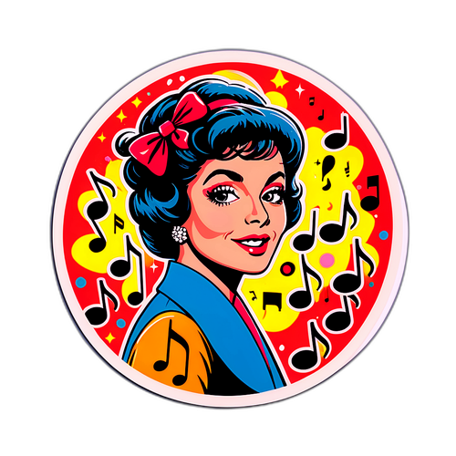 Adesivo vintage di Rita Pavone