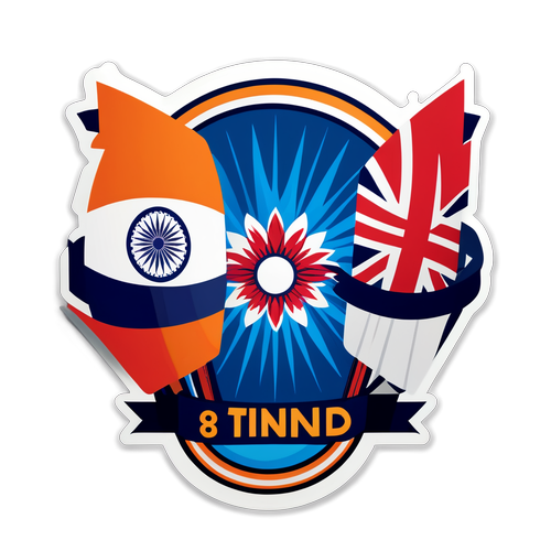 Battle of Titans: India vs England Cricket Match Sticker