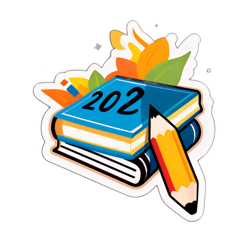 2025 대학 입학 시험 축하 일러스트 스티커