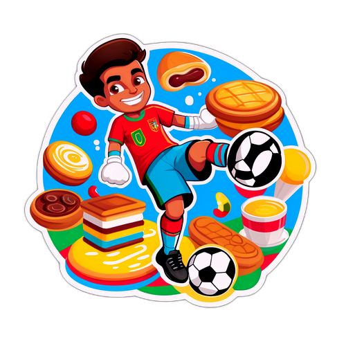 Mchezaji wa soka wa katuni kutoka Ureno