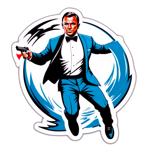 Toimintateemainen James Bond -tarra