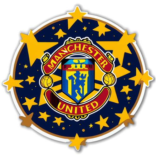 Diseño de un sticker con el escudo del Manchester United