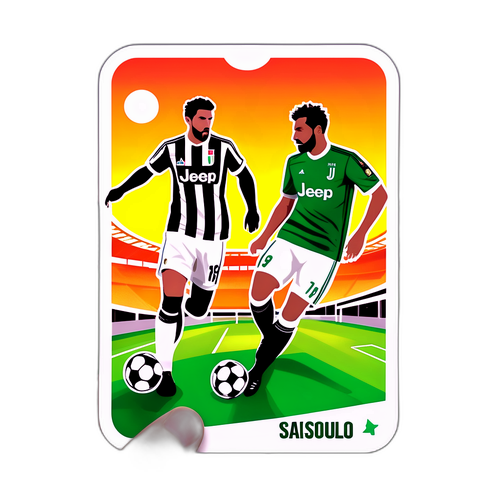 Pelangi Aksi Pemain Bola Sepak Sassuolo dan Juventus