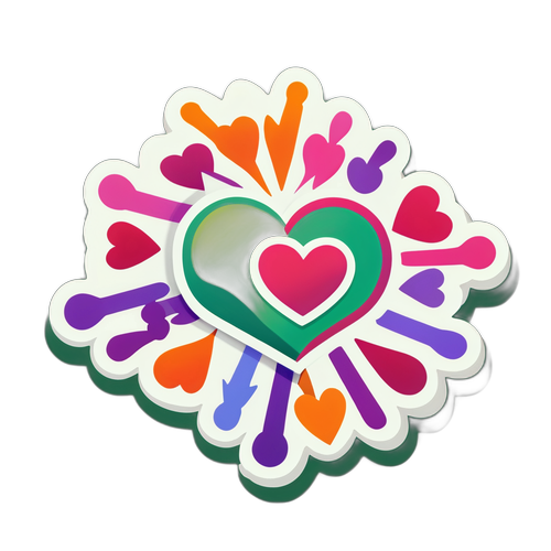 Hjärtlig Stöd Sticker