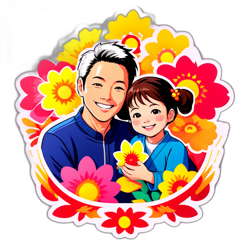 家族の温もりを感じる笑顔