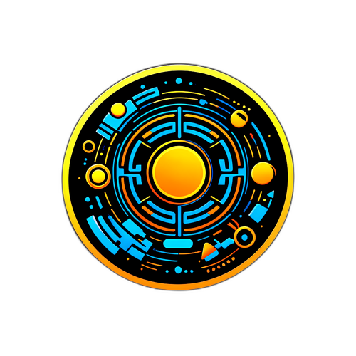 未來科技風格的極簡設計圖案