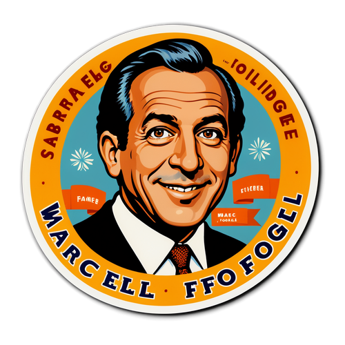 Vintage-Style Sticker Featuring Marc Fogel