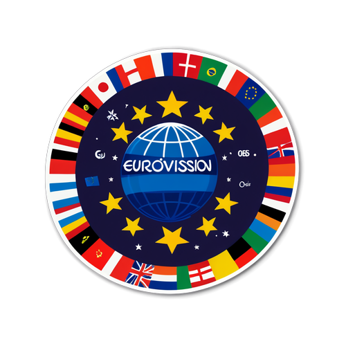 Adesivo Colorato delle Quote di Eurovision