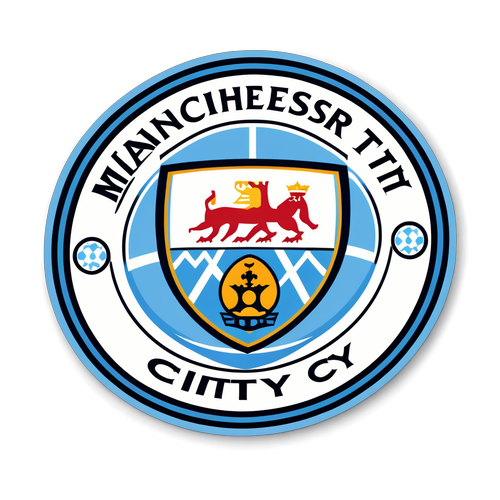 Stiker Gaya Retro Emblem Manchester City