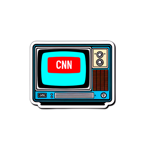Vintage TV med CNN Nyheter