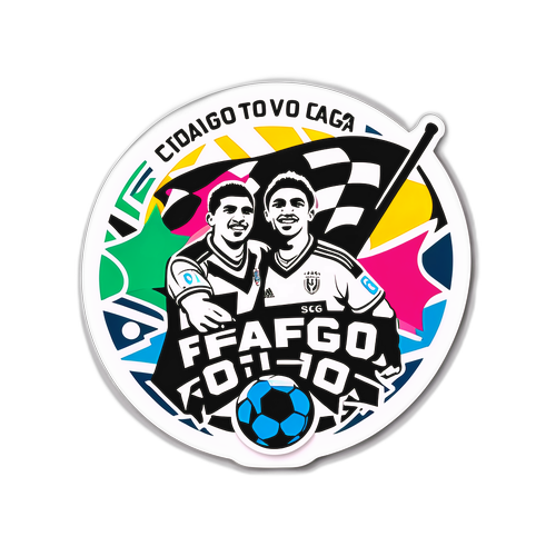 Diseño Colorido que Celebra el Desafío entre Botafogo y Vitória