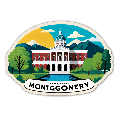 Scenisk klistermærke af Montgomery