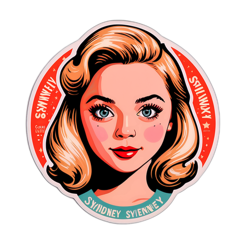 Sticker Vintage in Onore dei Ruoli Iconici di Sydney Sweeney