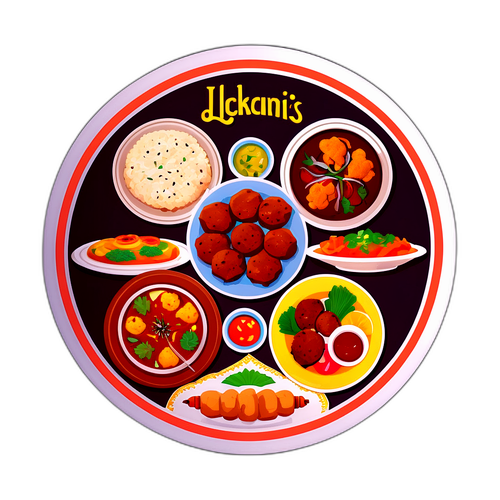 लखनऊ के पारंपरिक व्यंजनों का स्टिकर