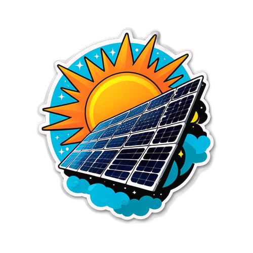 Zonnepaneel Energie Sticker