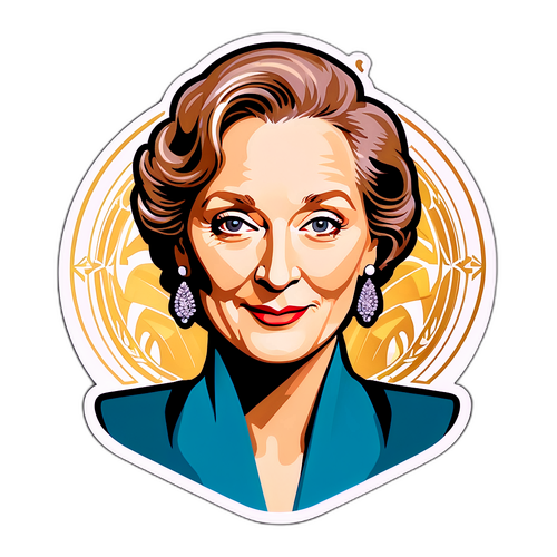 Conception représentant Meryl Streep dans le style Art Déco