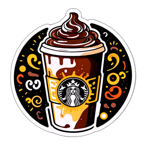 Desain Tumbler Kreatif dengan Percikan Kopi Ceria