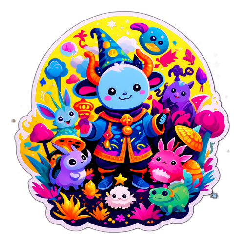 Rappresentazione divertente di Diao in un mondo magico